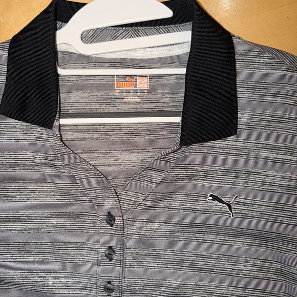 Puma dry cell black brush stripe polo, XL, CB2578 - Picture 4 of 4